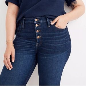 Madewell 9” high rise skinny button front jeans